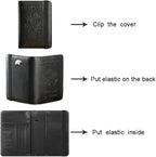 Airtag Passport Holder Cover Wallet Travel Essentials RFID Blocking Leather Card Case International Must Haves Travel Accessories for Women Men(119#Black)