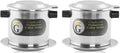 Vietnamese Coffee Maker Filter Set | French Press Style Coffee Filters | Pour Over Coffee Dripper | Portable Coffee Makers | Reusable Coffee Press (Large 15oz)