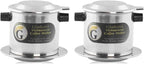Vietnamese Coffee Maker Filter Set | French Press Style Coffee Filters | Pour Over Coffee Dripper | Portable Coffee Makers | Reusable Coffee Press (Large 15oz)