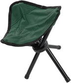 Folding Camping Stool with Carry Strap - Portable Tripod Lightweight 3-Leg Collapsible Chair for Outdoor Hiking, Fishing, Picnic & Travel(Green)