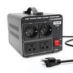 Yinleader 2000W Step Up/Down Transformer,Convert 110/120V to 220/240 Volt OR Convert 220V to 110V Voltage Converter with 2US&2 EU outlets [110V US Power Cord Included Only, No 220V Cord]
