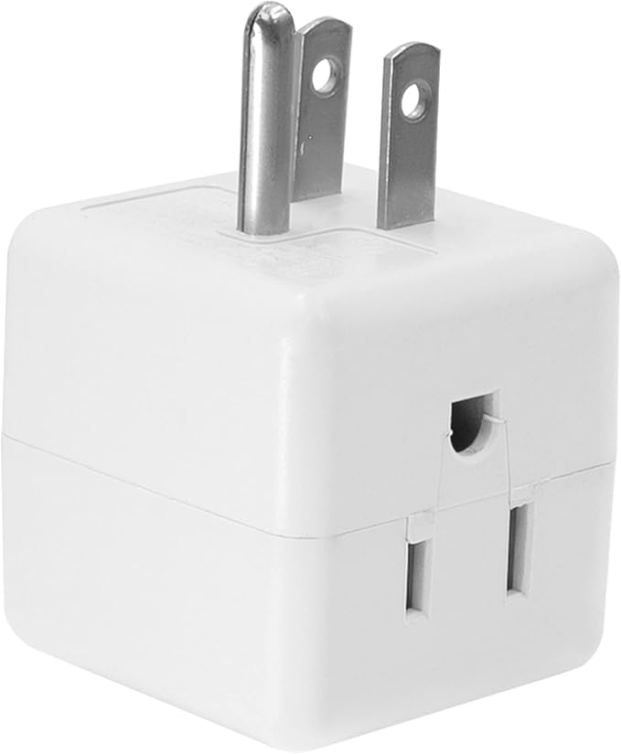 Maxxima 3 Outlet Cube Adapter Wall Plug - Grounded Electrical Wall Tap Outlet Splitter, Multi-Plug Extender for Extra Space, Convenient for Travel - 4 Pack