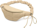 WESTBRONCO Puffer Fanny Packs for Women Small Crossbody Sling Bag, Nylon Quilted Belt Bag for Travel Hiking Running Waist Bag with Adjustable Strap