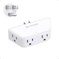 TROND Outlet Extender Surge Protector - Multi Plug Wall Outlet with 4 Grounded Sockets, 3 Way Angled Plug Adapter, 900J, Electrical Wall Splitter for Bathroom Kitchen Office, White