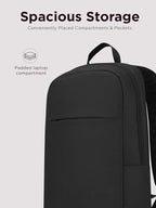 Lenovo Laptop Backpack B215 for Computers Up to 15.6-Inch – Multi Compartment Water Repellant Bag for Travel, Professional Use, College, Work - Black (Large)