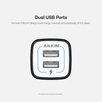 USB Wall Charger, Charger Block, AILKIN 2.1A Multiport Fast Charge Power Brick Cube for iPad, iPhone, Samsung Galaxy, Google Pixel, Motorola, Huawei, HTC, LG-2 Pcs, USB Box Charging Plug AC Adapter