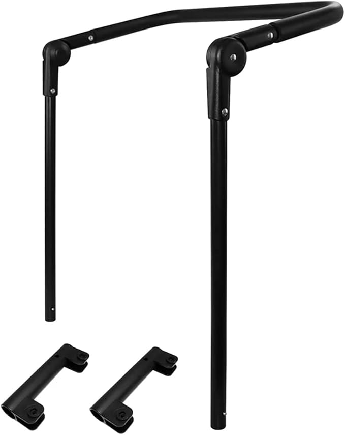 Lightweight Foldable Folding Cart with Push Handle - Extendable Trolley for Easy Transport - Black Color