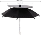 Topyond Phone Umbrella, 10W Solar Charger Sun Shade for Cell Phones, Suction Cup Stand, Outdoor Anti-Glare Protection, for Beach Travel and Outdoor Enthusiasts