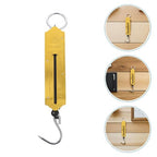 Holibanna 3pcs Portable Mechanical Hanging Produce Scales with Hook 50kg/110lb Yellow Suspension Weight Scale for Travel Luggage Fishing and Kitchen Use
