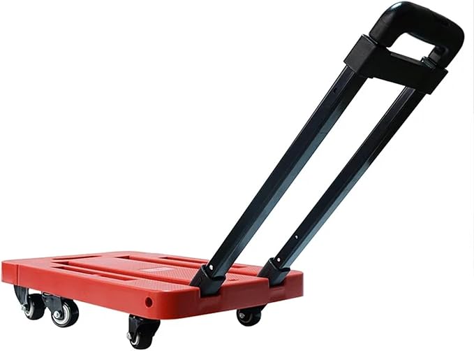 Heavy Duty Folding Cart Portable Hand Truck & Trolley for Outdoor Camping Luggage and Home Use Versatile Red Wagon for Easy Transport