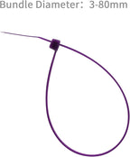 XINGO Nylon Cable Zip Ties Self Locking Plastic Wire Ties with 40 Lbs Tensile Strength for Indoor and Outdoor 12 Inch 500 Pack Purple