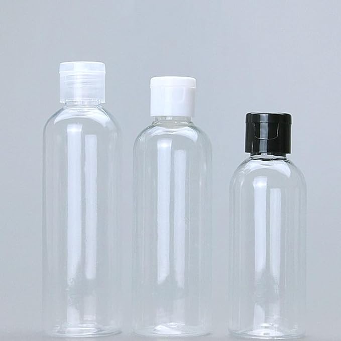 OUNONA 6pcs 120ml Flip-top Travel Bottles Refillable Toiletries Containers for Shampoo Lotion Cosmetic Dispenser Lightweight Portable