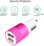 Fast Car Charger, Quick Charging 5.4A/30W Phone USB Car Charger Adapter Rapid Plug 2 Port Cigarette Lighter Charger Flush Compatible Samsung Galaxy S23 S22 S21 S20 Ultra S10e S10 S9 S8 Note, iPhone