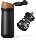 Portable French Press Coffee Maker Car-Go Vacuum Insulated Bottle, Travel French Coffee Maker With Unique Filter Stainless Steel Tea/Coffee Mug For Camping, 320ML