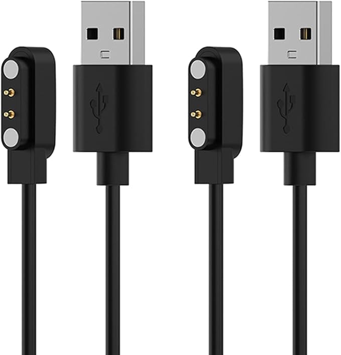 Charger for VeryFit Smart Watch - IDW26, IDW25, IDW23, IDW21, IDW19, IDW17, IDW16, IDW15, IDW13, ID205L, ID206 - Magnetic Charging Cable (2-Pack, 3.3ft/1m)