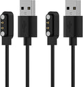 Charger for VeryFit Smart Watch - IDW26, IDW25, IDW23, IDW21, IDW19, IDW17, IDW16, IDW15, IDW13, ID205L, ID206 - Magnetic Charging Cable (2-Pack, 3.3ft/1m)