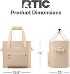 RTIC Ultra-Tough Soft Cooler Pro, Insulated, Waterproof, Leak Proof, Portable Floating Bag for Beverage, Drink, Lunch, Outdoor, Beach, Car, Camping, Picnic, Fishing, Boat