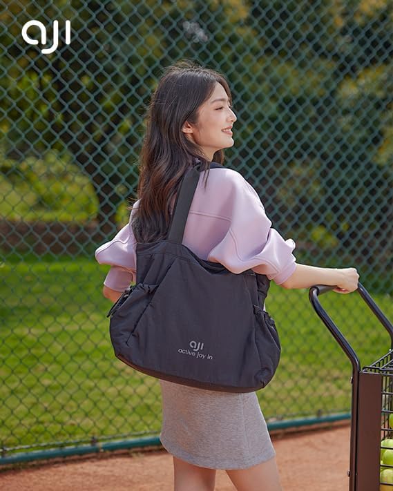 Gym Tote Bag for Women, Lightweight Yoga Mat Bag with Wet Dry Storage Pocket & Multi Pockets
