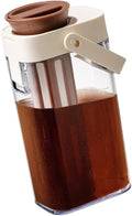 Cold Brew Coffee Maker, 1L/35oz Portable & Durable Iced Tea and Coffee Brewer, Leak-Proof & BPA-Free Kettle, Removable Mesh Filter For Easy Cleaning & Using, Dishwasher Safe, Space Saving.