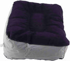 Footrest with Air Pump - Soft Flocking Adjustable Height Leg Support Cushion for Travel, Office & Home Use,37x30x16cm/14.57x11.81x6.30in(Purple＋Grey)