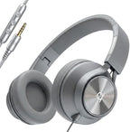 ARTIX CL750 Wired Headphones with Mic — Noise Isolating On-Ear Headphones for Computer and Laptop Wired, Plug in Corded Headphone with Wire (Foldable, Aux Jack 3.5mm)