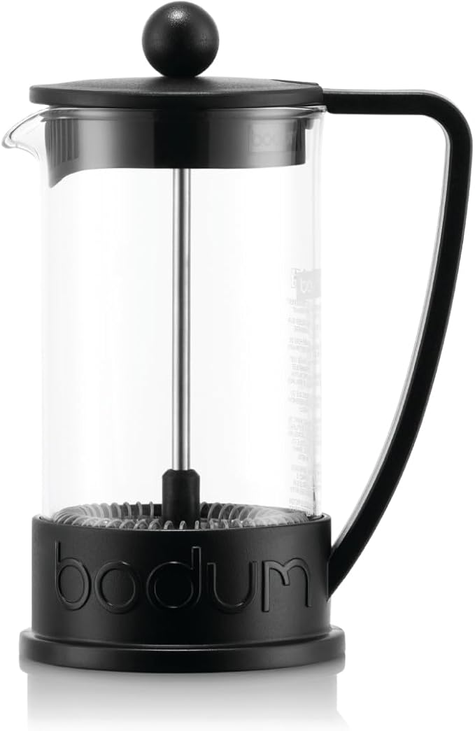 Bodum 12oz Brazil French Press Coffee Maker, High-Heat Borosilicate Glass, Black - Made in Portugal (Pack of 4)