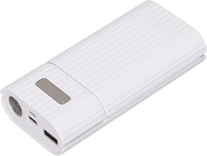 SUNGOOYUE DIY Power Bank Case H02B, Portable Battery Charger with Micro Type C Input for Mobile Phone MP3 MP4 Digital Camera, ABS Material (White)