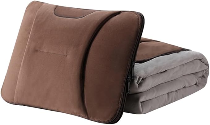 Car Travel Blanket Waist Support Blanket for Mercedes Benz/AMG GL X166 X164 SUV GL 350 400 450 500 550 / GL63, Premium Soft 3 in 1 Warm Soft Travel Blanket Car Pillow Blanket,Brown