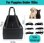 Small Dog Car Seat, Portable Foldable Breathable, Clip-On Safety Leash, Waterproof Oxford Travel Bag, Mesh Window for Pets Up to 15 lbs with 10PCS Pee Pads