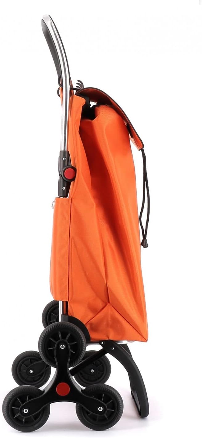 Rolser I-Max MF 6 Wheel Stair Climber Foldable Shopping Trolley - Orange