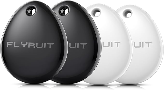 Air Tracker Tags-4 Pack for Apple Find My (iOS Only), Official MFi Certified, Mini Bluetooth Key Finder Locator with Sound, Smart Luggage Tracker for iPhone, Suitcases, Backpack, Wallet, Bike