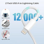 Charging for iPhone Charger [Apple MFi Certified] 2Pack Lightning Cable Data Sync Charging Cord with USB A Wall Charger Block Travel Plug for iPhone 14/13/12 Mini/11 Pro Max/10/XS/XR/X/8/SE2022,iPad