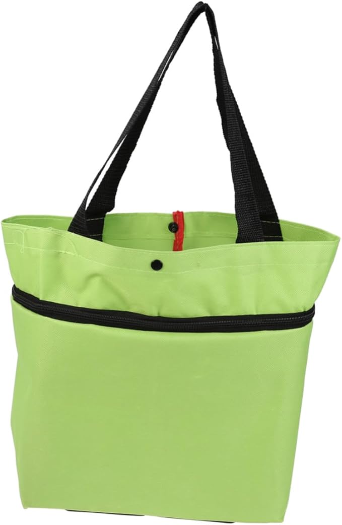 Alipis Portable Folded Shopping Cart Lightweight Trolley Car for for Shopping Travel and Outdoor Activities Collapsible Luggage Cart Green