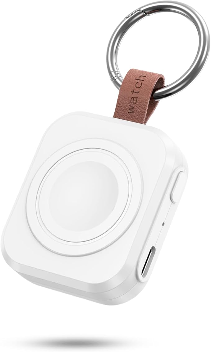 for Samsung Galaxy Watch Charger,1200mAh Portable Charger for Samsung Galaxy Watch 8/8 Classic/7/Ultra/6/6 Classic/5/5 Pro/4/3,Active 2/1 (White)