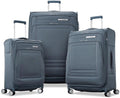 Samsonite UpLIFT Lightweight Large Checked Softside 3-Piece Luggage Set with Spinner Wheels - Expandable - Airline-Approved, Polyester Soft Suitcase for Ultra Light Travel - Elemental Blue