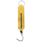 Beaupretty 2pcs Handheld Mechanical Hanging Scale 50kg Vertical Spring Kitchen and Travel Luggage Weighing Tool Yellow Portable Fish and Produce Scale
