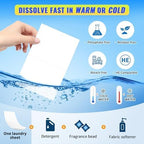 FIXSMITH Laundry Detergent Sheets - 200 Loads (100 Sheets) Fresh Linen Scent - Hypoallergenic,Eco Friendly Laundry Detergent Strips Ultra-Concentrated Travel Detergent Sheets.Plastic-Free,Liquidless