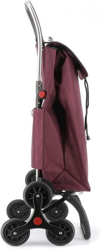 Rolser I-Max MF 6 Wheel Stair Climber Foldable Shopping Trolley - Burdeos
