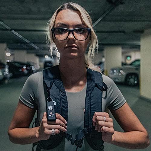 Byrna Banshee Personal Safety Alarm - 130 dB Loud Military Grade Self Defense Emergency Keychain Siren Device with LED Strobe Alert Light for Women, Men, Children, Elderly, Hikers and Runners (Black)
