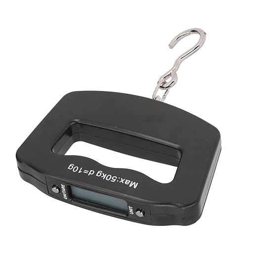 Jeanoko 50kg Digital Hanging Scales with LCD Display for Shopping and Fishing, ABS Material