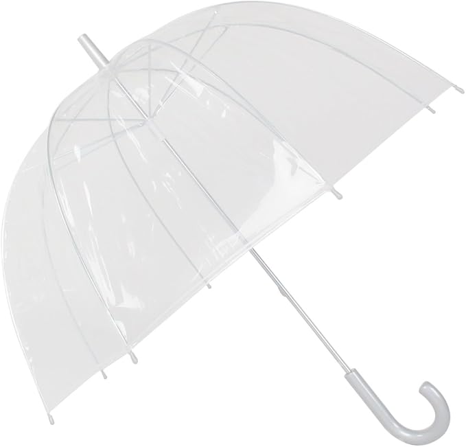 Capelli New York Adult Umbrella, Clear Umbrella for Rainy Days, Travel Essentials, Must-Have College Dorm Essentials