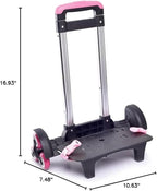 Backpack Trolley Foldable Trolley Cart 6 Wheels Rolling-Luggage Carts Aluminium Alloy Luggage Hand Cart for Bags