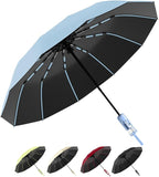 YINBAOGE Compact Travel Umbrella, Automatic Folding Windproof 12 Ribs, 42 Inch Canopy with UV Protection, Durable Lightweight Portable Parasol for Rain & Sun, Fits Car, Backpack, Men & Women