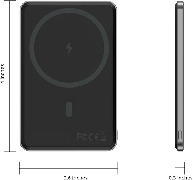 Custom Engraving Power Bank 5000mah,Customized Portable Charger with Name,Logo,Picture,Gift for Employees,Clients(Space Gray)