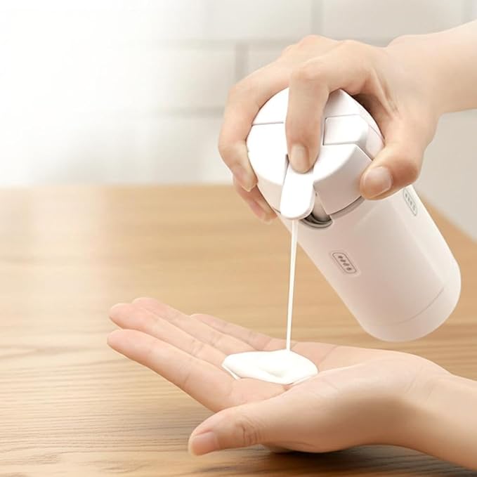 2026 New 4 in 1 Travel Dispenser Bottle, Refillable Leak Proof Travel Bottles for Toiletries, Portable Travel Containers Cream Transparent with Scale and Label for Shampoo Lotion Conditioner (White)