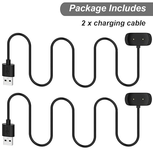 Charger for Amazfit Bip 5/3, T-Rex Pro, GTS 4 Mini, GTS 2/2e, GTR 2/2e, 2 GTR Mini Smart Watch - Replacement Magnetic Charging Cable (2-Pack, 1m/3.3ft)