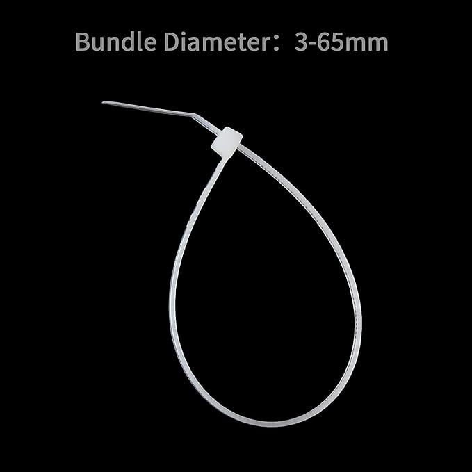 XINGO 10 Inch White Cable Zip Ties (500 Pack), 40 Lbs Tensile Strength-Heavy Duty, Self-Locking Nylon Plastic Nylon Wire Ties for indoor and outdoor use