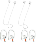 Magnetic Anti-Lost Straps Compatible with AirPods 1st to 4th Generation and AirPods Pro 1st to 4th Generation, with 2 Additional Pairs of Ear Hooks (6 Pack White)