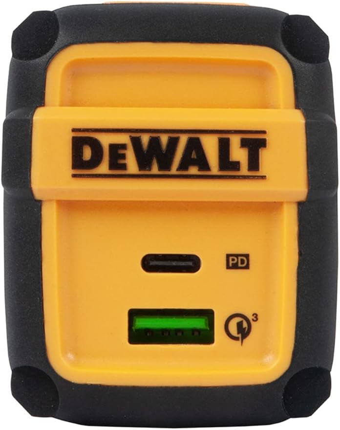 DEWALT Magnetic Power Bank 5,000mAh and 49.5W USB & USB C Wall Charger, Power Delivery