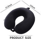 GDEOUP Travel Pillow - Memory Foam Neck Pillow Support Pillow,Luxury Compact & Lightweight Quick Pack for Camping,Sleeping Rest Cushion (Black)